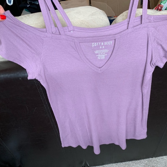 American eagle ribbed purple shirt - Picture 3 of 5